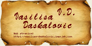 Vasilisa Daskalović vizit kartica